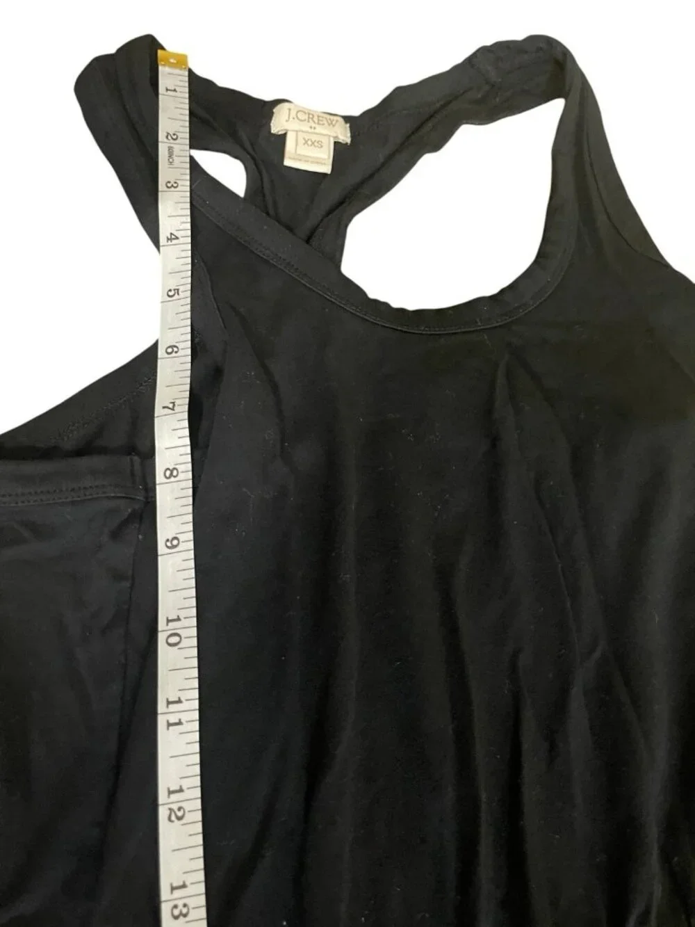 J CREW Women's Size XXS Black Maxi Dress with Slit and Elastic Waist